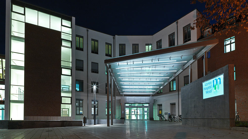 Konstruktiver Glasbau am Marien-Hospital Wesel